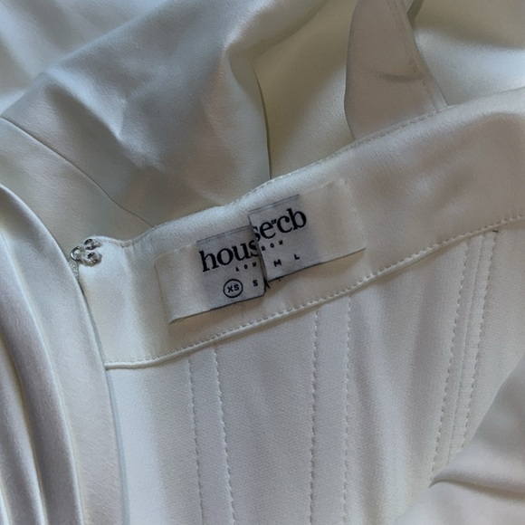 NWOT House of CB Faye ivory satin corset midi dress sz XS - Picture 7 of 9
